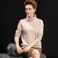 廠家秋冬羊絨衫高領(lǐng)套頭毛衣女寬松顯瘦針織衫韓版百搭打底衫