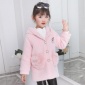 女童洋氣呢子外套秋冬裝2018新款韓版兒童加厚棉衣中大童毛呢大衣