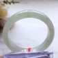 景溪翡翠緬甸天然a貨翡翠冰糯湖水綠飄黃翡正裝玉手鐲57帶證書9.1